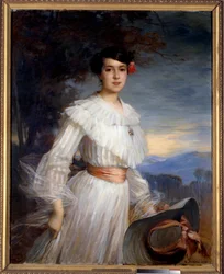 Portrét Madeleine Reclusové. Obraz Ernesta Bordese (1852-1914)