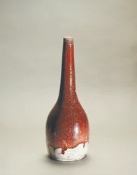Porcelánová váza s flambovaným smaltem od Ernesta Chapleta (1835-1909)