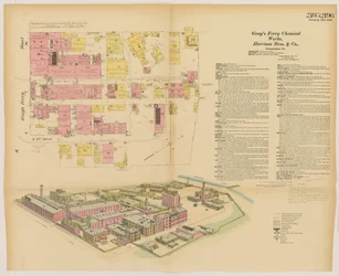 Grays Ferry Chemical Works, Grays Ferry Rd. (severní strana) mezi Thirty-4th St. a Thirty-6th St., Hexamer General Surveys, 1888