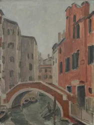 Kanál v Benátkách, kolem roku 1930 (olej na plátně)