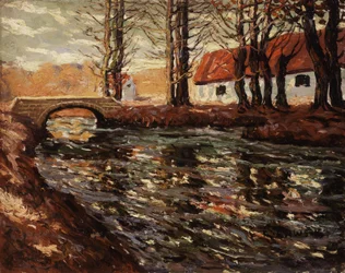 Říční krajina, kolem roku 1920