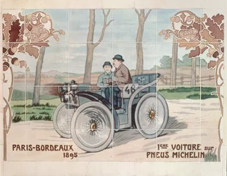 Edouard a Andre Michelinovi jedoucí s vozem L