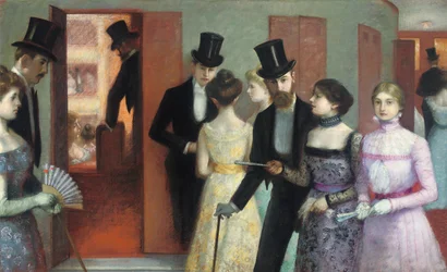 Soiree at the Opera, kolem roku 1900 (olej na plátně)