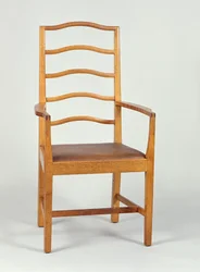 Křeslo, navrženo v roce 1903, vyrobeno v dílně Peter Waals, 1923 (dub)