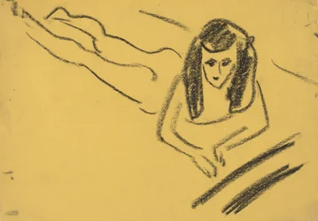 Fränzi ležící, 1910.
