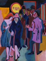 Noční pouliční scéna, 1925