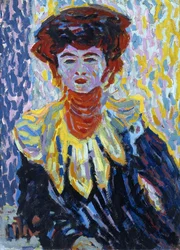 Doris s Ruff Collarem, c. 1906