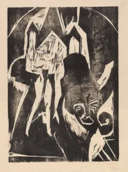 Cocotte na ulici. 1915