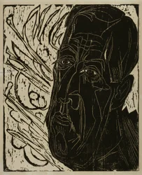 Hlava Henryho van de Veldeho (tmavá)