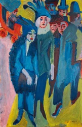 Pouliční scéna; Strassenszene, 1913