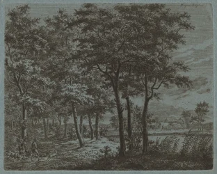 Krajina s rolníkem nesoucím dříví, c. 1800.