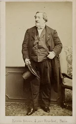 Portrét skladatele Gioachina Antonia Rossiniho 1792-1868, počátek 60. let 19. století.