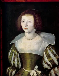 Portrét ženy Malba připisovaná Etiennu Dumonstierovi (1574-1603) Sun. 0,6x0,46 m - Portrét ženy. Obraz připisovaný Etiennu Dumonstierovi (1574-1603) 0,6 x 0,46 m Muzeum Louvre, Paříž