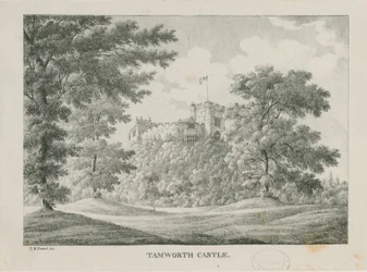 Hrad Tamworth: zinkograf, nd [1796-1865]