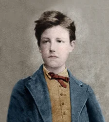 Portrét Arthura Rimbauda (1859 - 1891), podle Carjatovy fotografie.