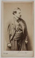Portrét Françoise Delsarteho, asi 1870-90 (albumenový tisk)