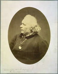 Portrét Honore Daumier (1808-79) 1861 (tisk alba)
