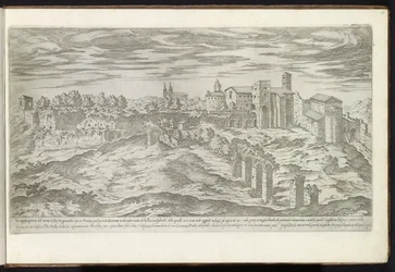 Monte Celio te Řím Bouwwerken uit de oudheid (název série) Pozůstatky starověku Říma shromážděné a portréty v perspektivě Stefano Du Perac Parisino (název série na objektu)