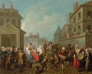 Pouliční karneval v Paříži, 1757
