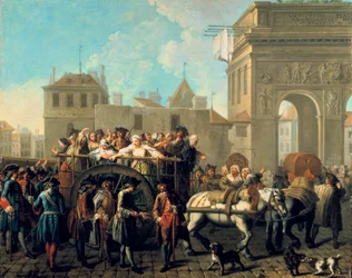 Transport prostitutek do Salpetriere, c1760-1770