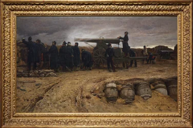 Francouzské těžké dělo při obléhání Paříže, 1872