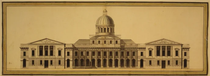 Design pro U.S. Capitol, 1793 (inkoust, lavírování a akvarel na papíře)
