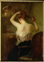 Žena si upravuje vlasy, 1903