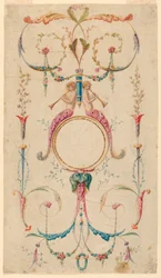 Kresba, výzdoba panelu, asi 1780