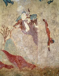 Potápěč. (Detail fresky, 520-510 př.nl)