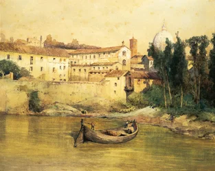 Itálie, Řím, stará nemocnice Santo Spirito v Sassii (Saxia), Ettore Roesler Franz