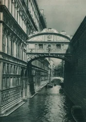 Most vzdechů, Benátky, Itálie, 1927