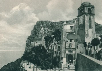 Kostel na pobřeží, Capri, Itálie, 1927