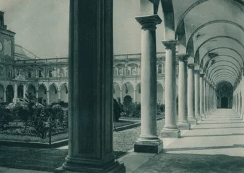Kláštery v klášteře San Martino, poblíž Neapole, Itálie, 1927