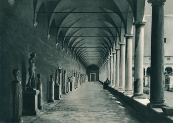 Kláštery v muzeu Diokleciánových lázní, Řím, Itálie, 1927