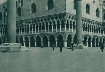 Roh Dóžecího paláce na Piazzetta di San Marco, Benátky, Itálie, 1927