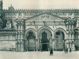 Hlavní vchod do katedrály, Palermo, Sicílie, Itálie, 1927