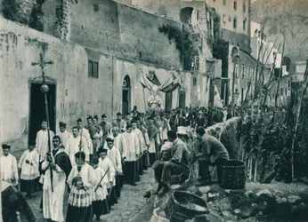 Procesí, Capri, Itálie, 1927