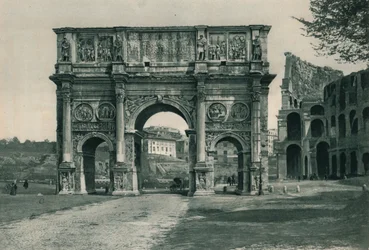 Konstantinův oblouk, Řím, Itálie, 1927