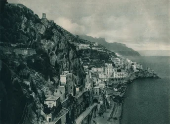 Pohled na Amalfi, Itálie, 1927