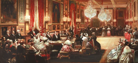 Francie, Versailles, Koncert na počest královny Viktorie Spojeného království v zrcadlovém sále Chateau d