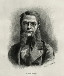 Portrét Dr. Harmanda, rytina Eugena Burnanda, k ilustraci příběhu Laosu a divokých populací Indočíny od Dr. Harmanda, v roce 1877, publikováno v tour du monde, pod vedením Edouarda Chartona