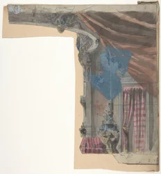 Návrh pro jeviště v opeře, Paříž, 1828-90.
