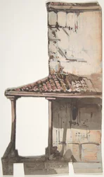 Návrh pro jeviště v opeře, Paříž, 1830-90.