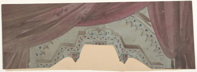 Návrh pro jeviště v opeře, Paříž, 1830-90.