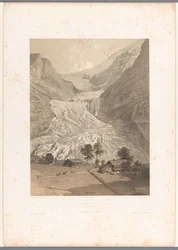 Pohled na ledovec High Grindelwald Glacier Superior de Grindelwald (název na objektu) Tváře ve Švýcarsku a Savoy (název série) La Suisse et la Savoie (název série na objektu)