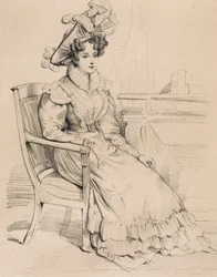 Portrét Harriet Smithson, irské herečky a první manželky francouzského skladatele Hectora Berlioze