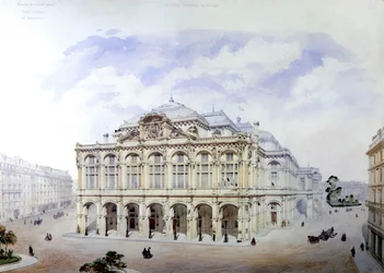 Opéra Garnier v Paříži roku 1850 od Eugèna Viollet-le-Duca (1814-1879)