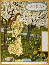 Duben, Ilustrace z výtvarného portfolia "Le Mois", 1896