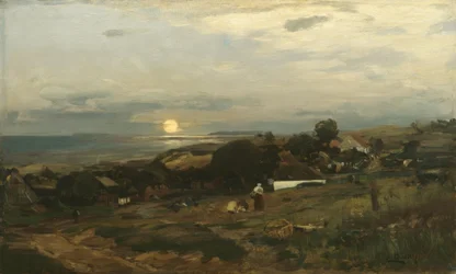 E. Dücker, západ slunce