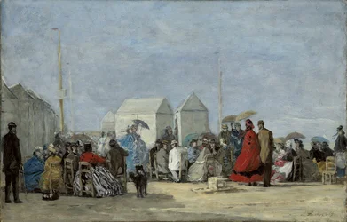 Plážová scéna v Trouville; Plážová scéna v Trouville, 1864